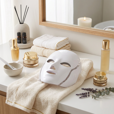 LED Light Therapy Face and Neck Mask